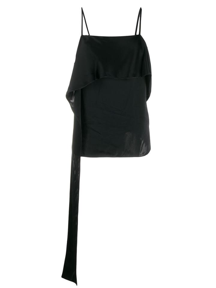 Helmut Lang Drape Detailed Slip Top - Black