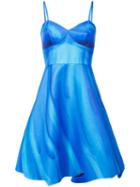 Moschino - Trompe L'oeil Bustier Dress - Women - Silk/cotton/viscose - 40, Blue, Silk/cotton/viscose