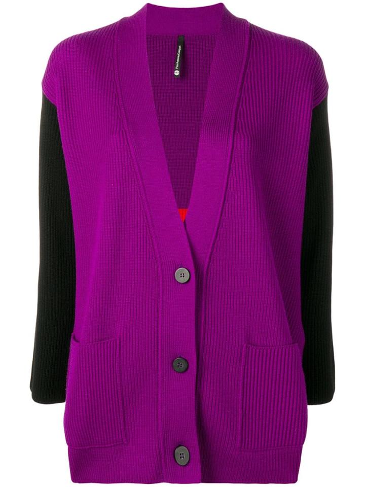 Pierantoniogaspari Contrasting Panels Cardigan - Purple