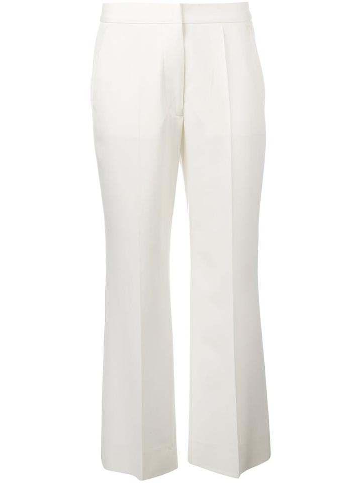 Stella Mccartney Cropped Trousers, Women's, Size: 42, White, Wool