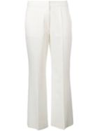 Stella Mccartney Cropped Trousers, Women's, Size: 42, White, Wool