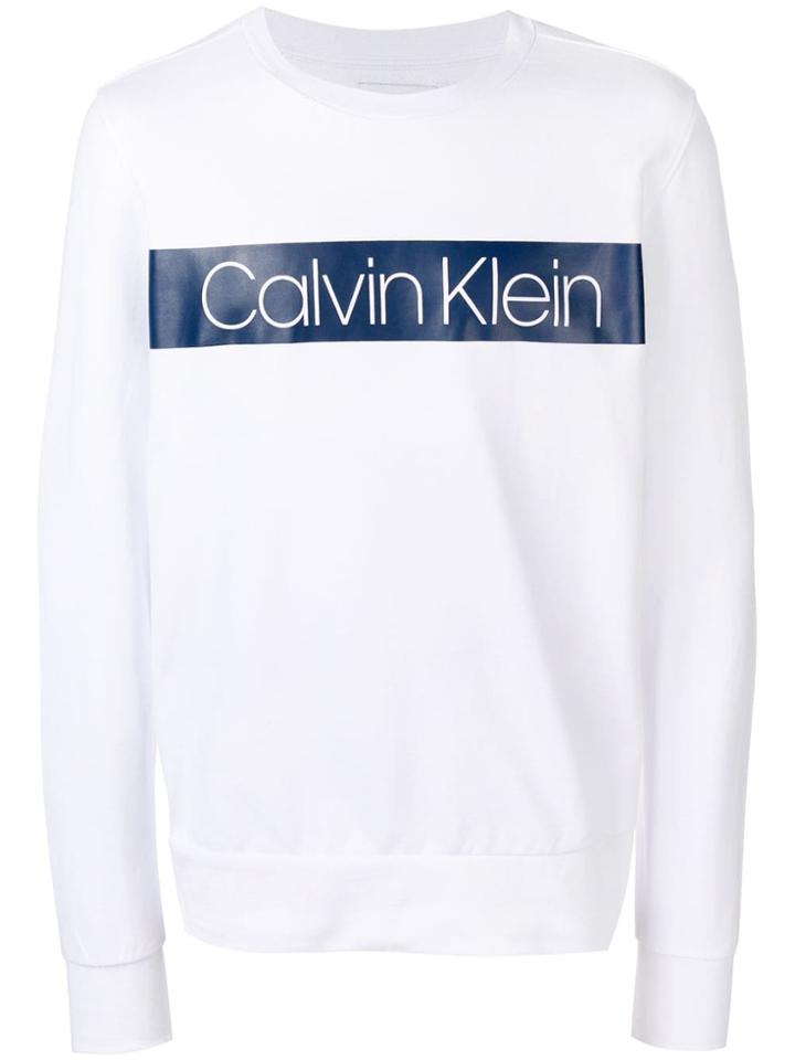 Ck Calvin Klein French Terry Sweater - White