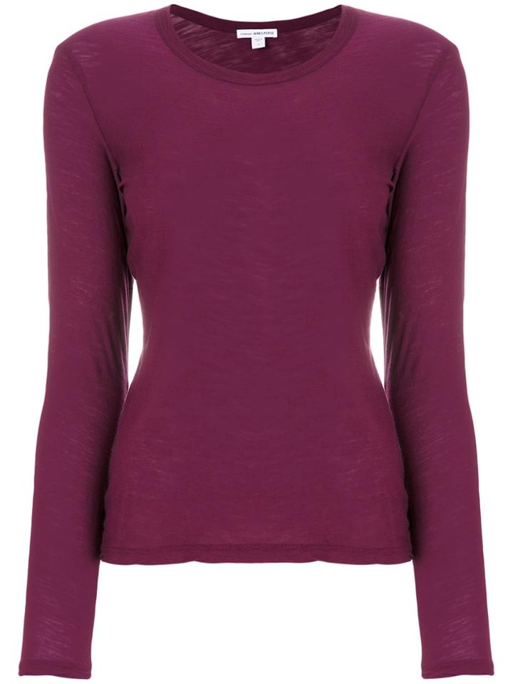 James Perse Classic Fitted Top - Pink & Purple