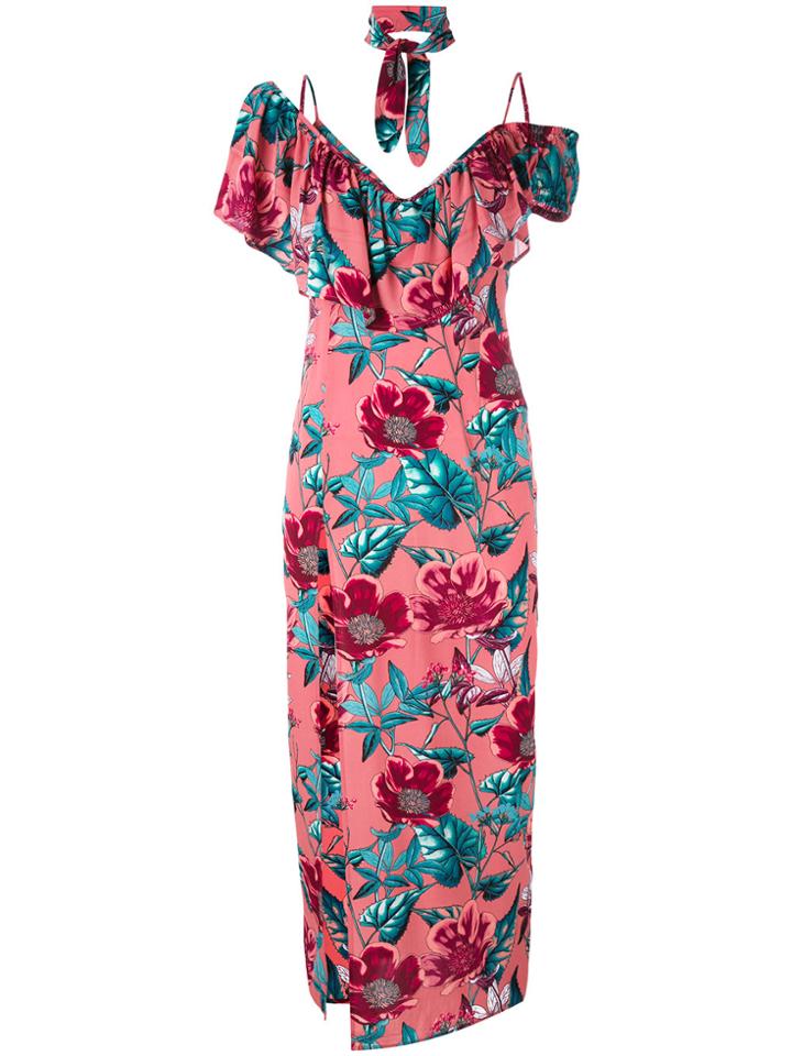For Love And Lemons Flamenco Dress - Pink & Purple