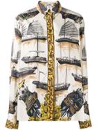 Hermès Pre-owned Jonques Et Sampans Print Top - Neutrals