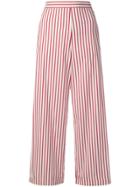 's Max Mara Striped Cropped Trousers - White