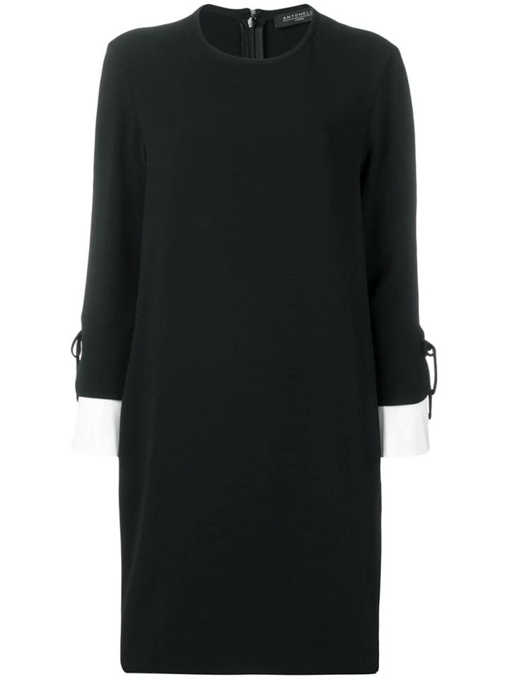 Antonelli Contrast Cuff Dress - Black