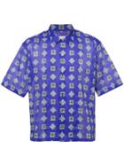 Maison Margiela Patterned Shirt - Blue