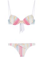 Missoni Mare Striped Print Bikini Set - White