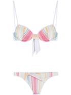 Missoni Mare Striped Print Bikini Set - White