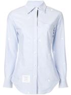 Thom Browne Whale Embroidery Oxford Shirt - Blue