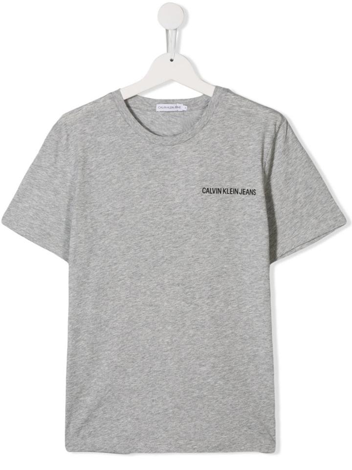 Calvin Klein Kids Logo Short-sleeve T-shirt - Grey