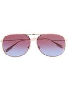 Dior Eyewear Aviator Frame Sunglasses - Metallic
