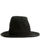 Kijima Takayuki Oversize Suede Hat, Men's, Size: 61, Black, Goat Skin