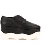 Paloma Barceló Scalloped Platform Lace-up Shoes - Black