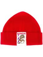 Filles A Papa Dragon Patch Beanie, Women's, Red, Wool