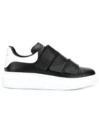 Alexander Mcqueen Touch Strap Wedge Sole Sneakers - Black