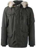 Parajumpers 'masterpiece' Coat, Men's, Size: Large, Green, Feather Down/acrylic/polyester/coyote Fur