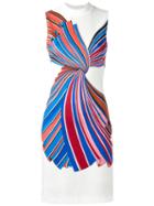 Emilio Pucci Printed Sleeveless Dress, Women's, Size: 44, White, Viscose/spandex/elastane/silk