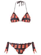 Amir Slama - Triangle Bikini Set - Women - Elastodiene - P, Blue, Elastodiene