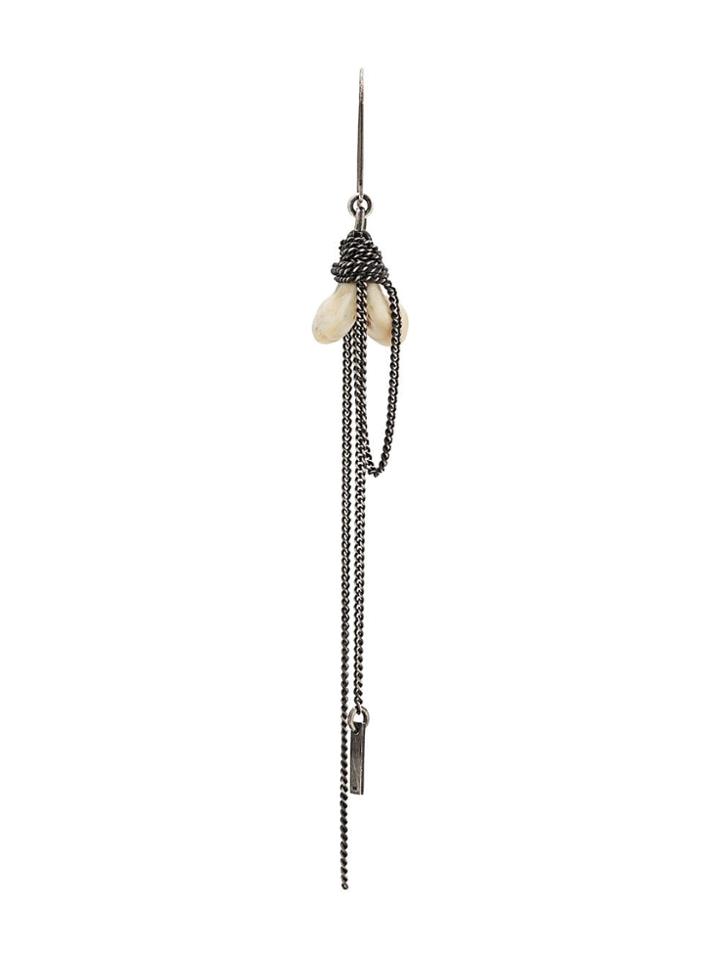 Ann Demeulemeester Stone Chain Drop Earring - Metallic