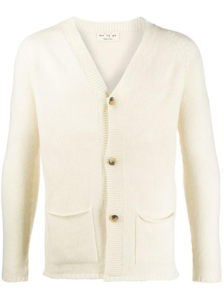 Ma'ry'ya V-neck Cardigan - White
