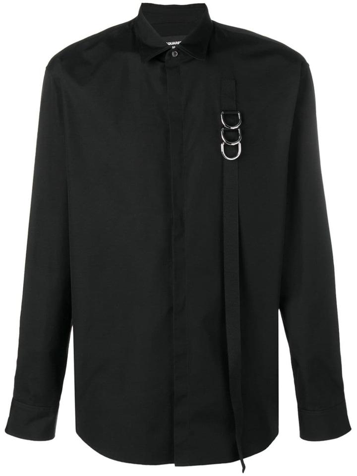 Dsquared2 Buckle Strap Detailed Shirt - Black