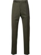 Maison Margiela Poplin Tailored Trousers, Men's, Size: 52, Green, Viscose/virgin Wool