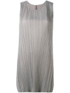 Pleats Please By Issey Miyake - Pleated Shirt Dress - Women - Polyester - 4, Women's, Grey, Polyester