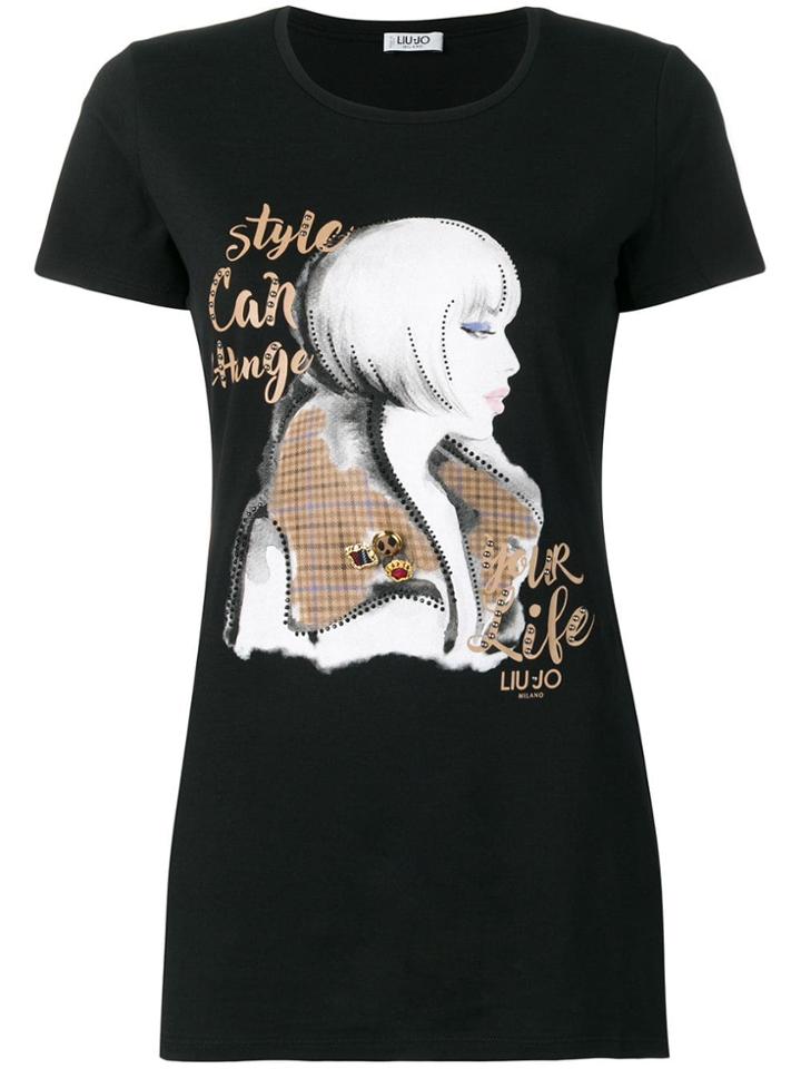 Liu Jo Short Sleeved T-shirt - Black