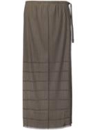 Pleats Please By Issey Miyake 'a-poc' Skirt, Women's, Size: 5, Brown, Nylon/polyester/polyurethane