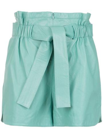 Cruise Pipa Leather Shorts - Blue