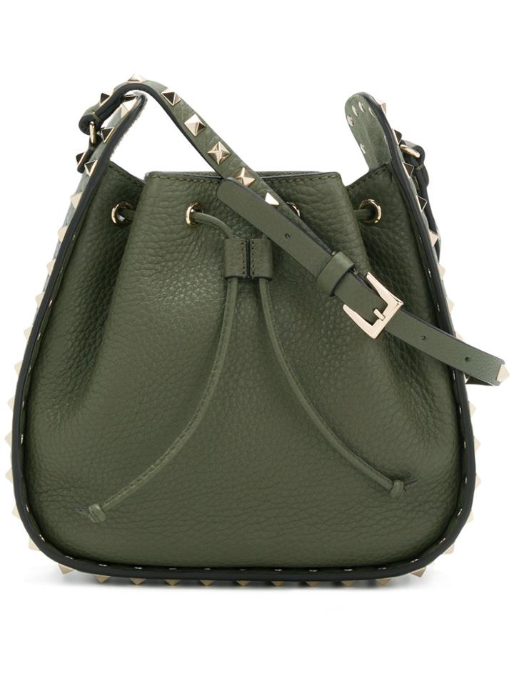 Valentino Valentino Garavani Rockstud Bucket Shoulder Bag - Green