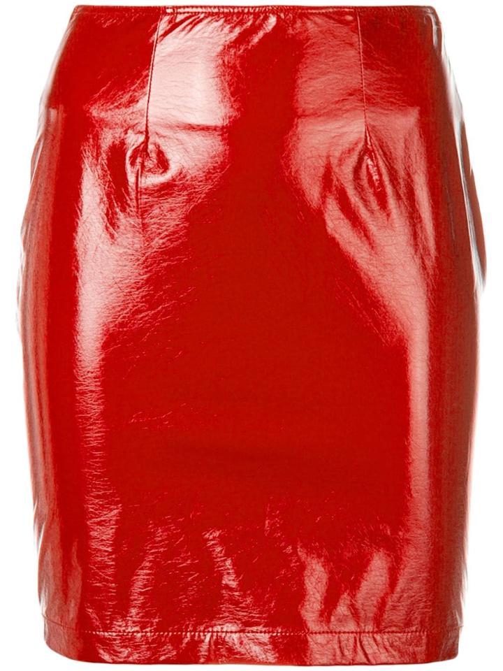 Federica Tosi Vinyl Mini Skirt - Red