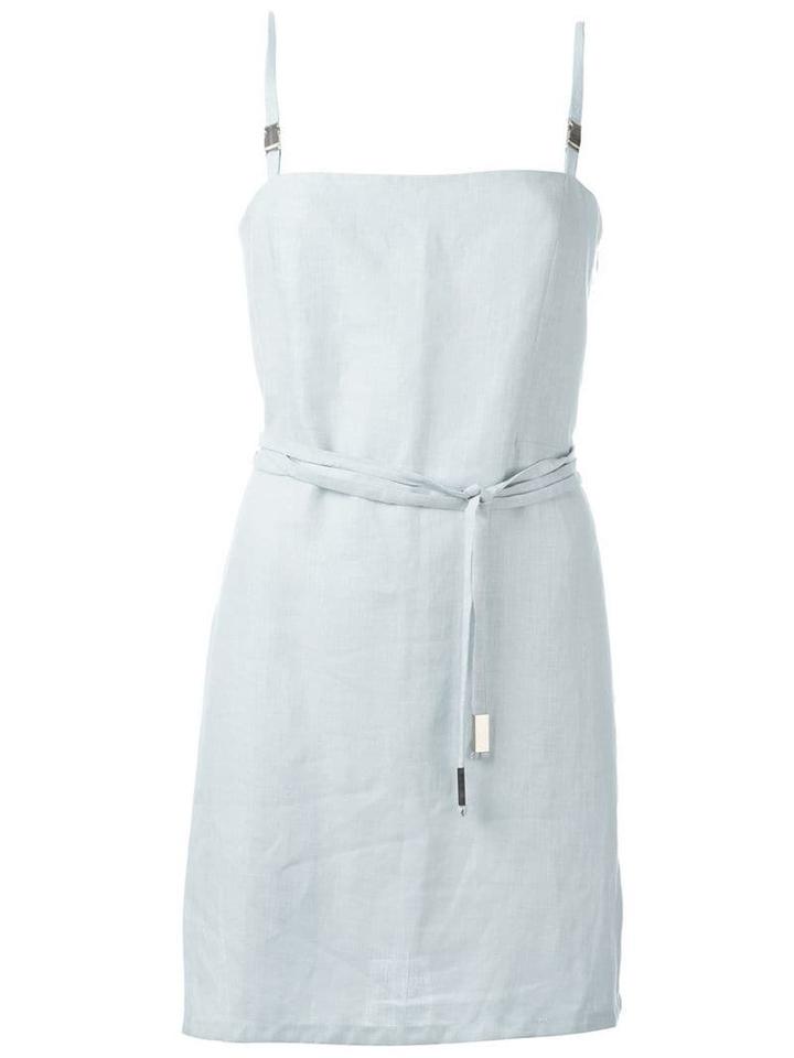 Jean Louis Scherrer Pre-owned Belted Mini Dress - Blue