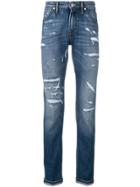 Pt05 Distressed Slim-fit Jeans - Blue