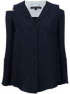 Derek Lam Cut-out Shoulders Shirt, Women's, Size: 44, Black, Silk