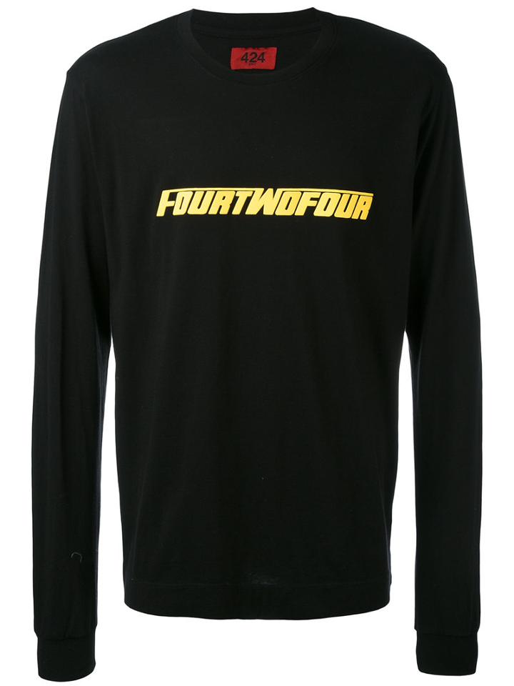 424 Fairfax - 'fourtwofour' Sweatshirt - Men - Cotton - S, Black, Cotton