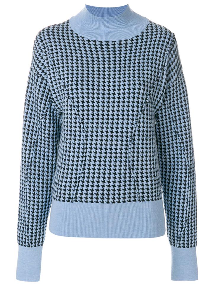 Marni Patterned Turtleneck Sweater - Blue