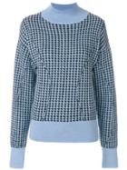 Marni Patterned Turtleneck Sweater - Blue