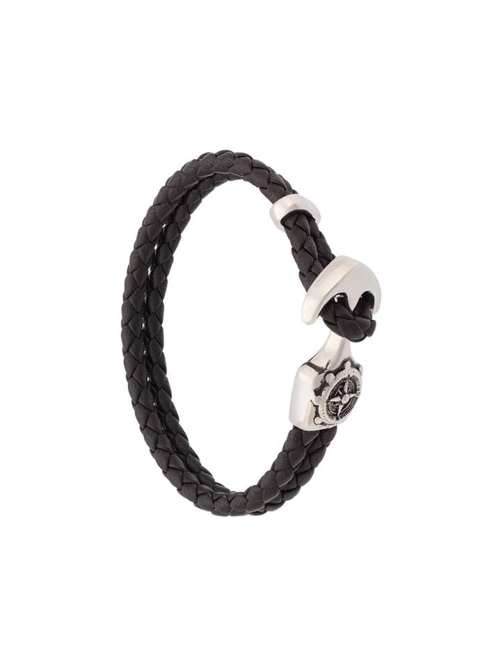 Nialaya Jewelry Anmchor Hook Bracelet - Black