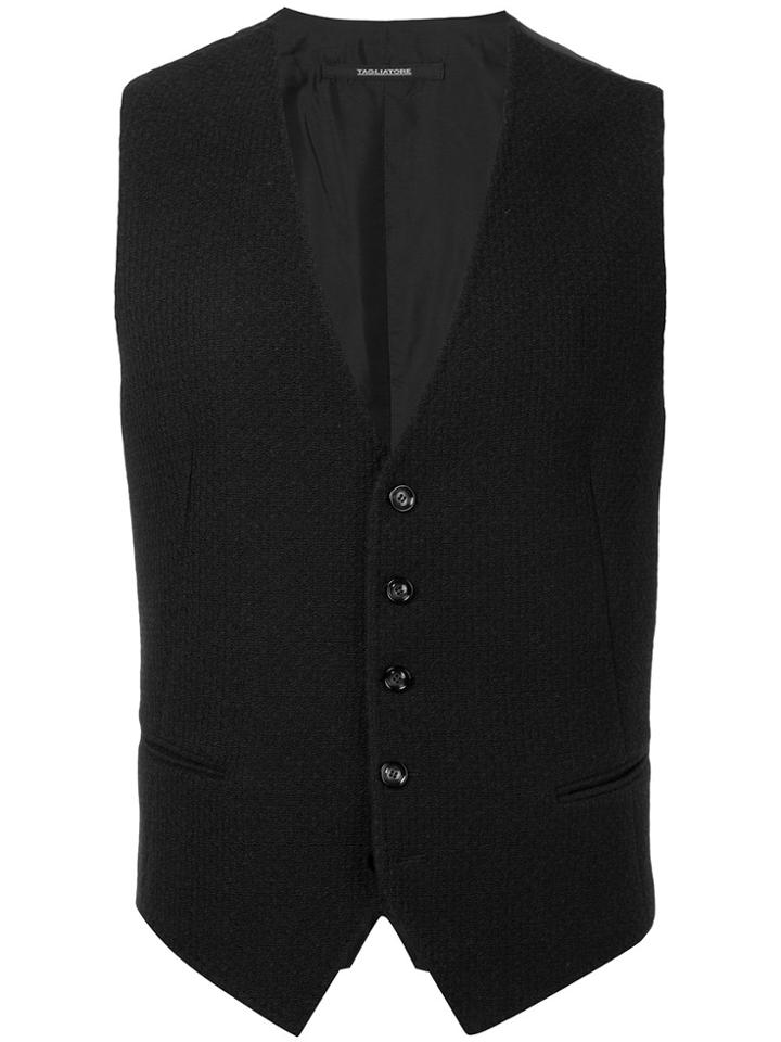 Tagliatore Textured Waistcoat - Blue