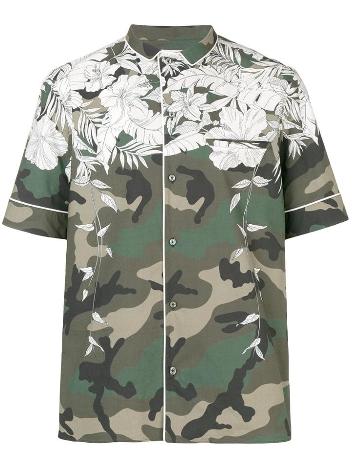 Valentino Hawaiian Camouflage Shirt - Green