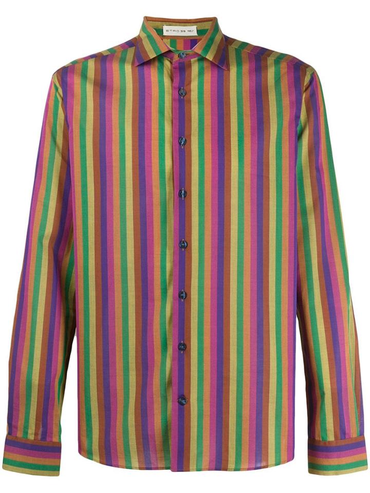 Etro Striped Shirt - Green