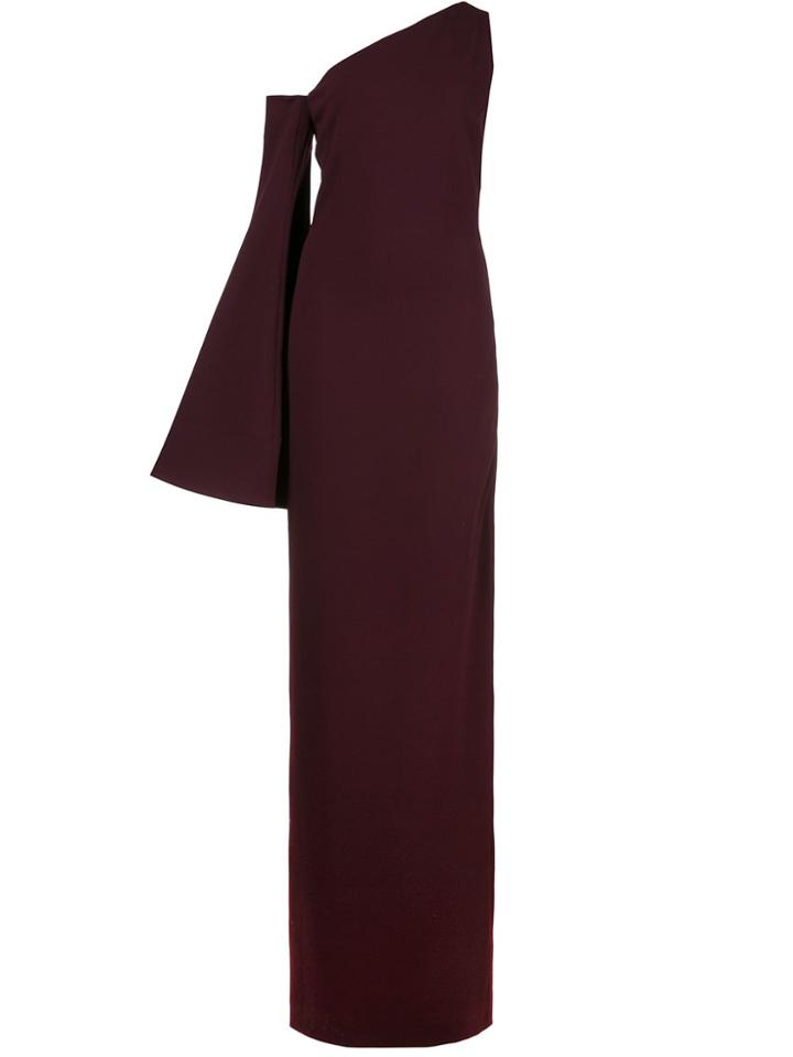 Solace London Siara One-shoulder Gown - Red
