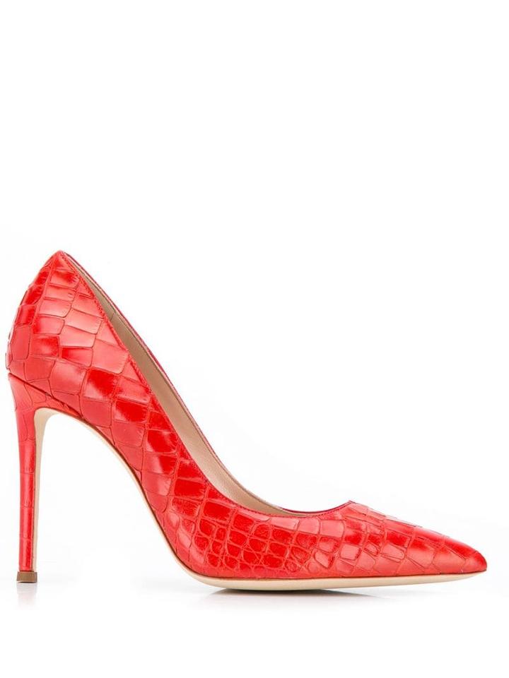 Giuseppe Zanotti Croc-effect Pumps - Red