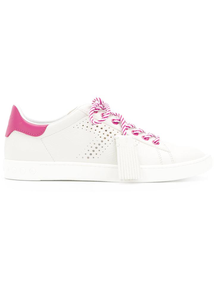 Tod's Perforated Lace-up Sneakers - White