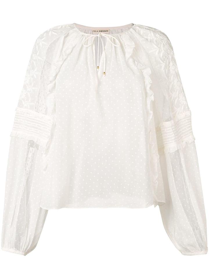 Ulla Johnson Sheer Audrey Blouse - Neutrals