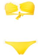 La Reveche Dasha Bandeau Bikini Set - Yellow & Orange