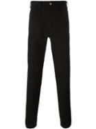 Versace Medusa Button Casual Trousers, Men's, Size: 50, Black, Cotton/spandex/elastane